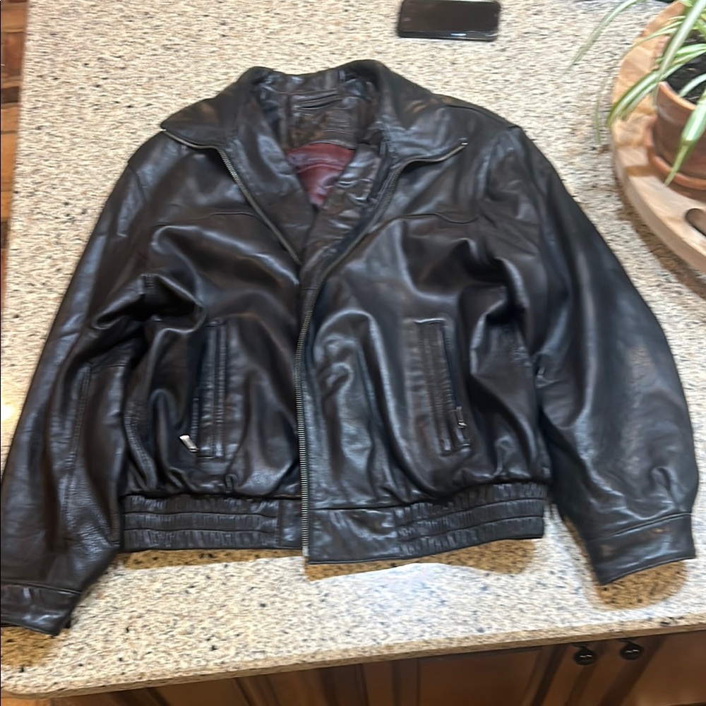 Men's Black Leather Jacket